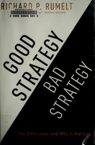 Cover of Good Strategy Bad Strategy by Richard Rumelt